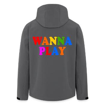 Wanna play - Recycelte Männer Softshell-Jacke von Stanley/Stella - Anthrazit - Hinten - AI Model Male 185 light (185cm)