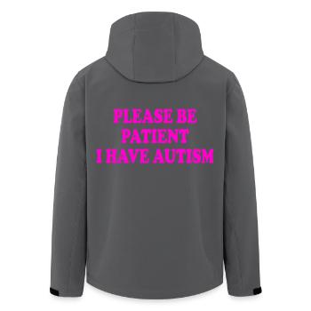 please be patient i have autism - Recycelte Männer Softshell-Jacke von Stanley/Stella - Anthrazit - Hinten - AI Model Male 185 light (185cm)