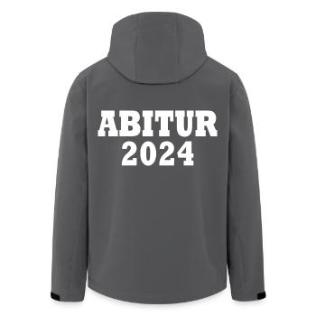 Abitur 2024 - Recycelte Männer Softshell-Jacke von Stanley/Stella - Anthrazit - Hinten - AI Model Male 185 light (185cm)