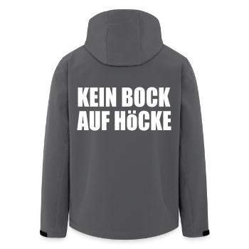 kein bock auf höcke - Recycelte Männer Softshell-Jacke von Stanley/Stella - Anthrazit - Hinten - AI Model Male 185 light (185cm)
