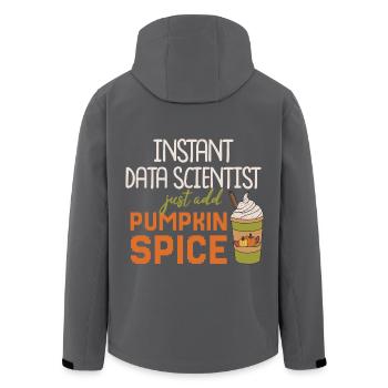 Data Scientist Thanksgiving Pumpkin Spice - Recycelte Männer Softshell-Jacke von Stanley/Stella - Anthrazit - Hinten - AI Model Male 185 light (185cm)