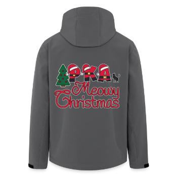 PKA Katze Xmas meowy Weihnachten - Recycelte Männer Softshell-Jacke von Stanley/Stella - Anthrazit - Hinten - AI Model Male 185 light (185cm)