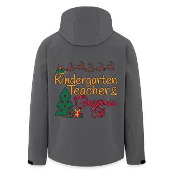 Kindergarten teacher Weihnachten Xmas Elf - Recycelte Männer Softshell-Jacke von Stanley/Stella - Anthrazit - Hinten - AI Model Male 185 light (185cm)