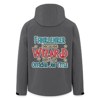 Fahrlehrer Wizard Fahrschule - Recycelte Männer Softshell-Jacke von Stanley/Stella - Anthrazit - Hinten - AI Model Male 185 light (185cm)