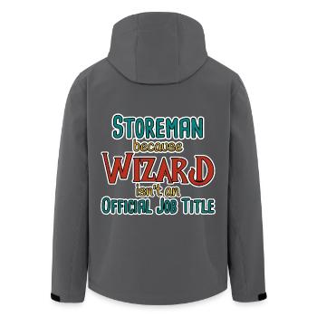 Storeman Wizard - Recycelte Männer Softshell-Jacke von Stanley/Stella - Anthrazit - Hinten - AI Model Male 185 light (185cm)