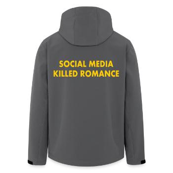 social media killed romance - Recycelte Männer Softshell-Jacke von Stanley/Stella - Anthrazit - Hinten - AI Model Male 185 light (185cm)