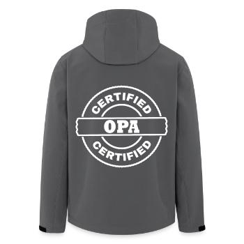 opa - Recycelte Männer Softshell-Jacke von Stanley/Stella - Anthrazit - Hinten - AI Model Male 185 light (185cm)