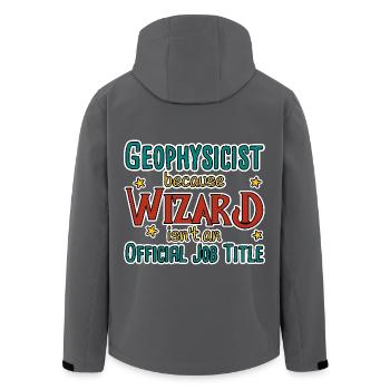 Geophysicist Wizard Geophysik - Recycelte Männer Softshell-Jacke von Stanley/Stella - Anthrazit - Hinten - AI Model Male 185 light (185cm)