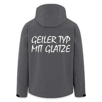 geiler typ mit glatze - Recycelte Männer Softshell-Jacke von Stanley/Stella - Anthrazit - Hinten - AI Model Male 185 light (185cm)