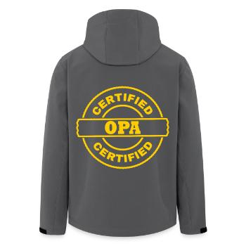 Opa - Recycelte Männer Softshell-Jacke von Stanley/Stella - Anthrazit - Hinten - AI Model Male 185 light (185cm)