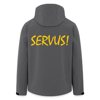 Servus - Recycelte Männer Softshell-Jacke von Stanley/Stella - Anthrazit - Hinten - AI Model Male 185 light (185cm)