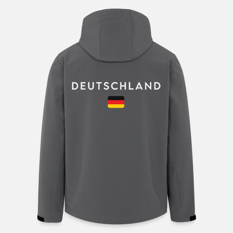 Flag of Germany, German pride - Men’s Recycled Softshell Jacket by Stanley/Stella - anthracite