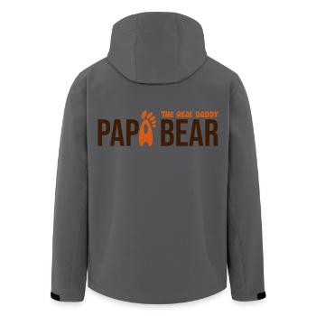 Papa Bear: El Verdadero Papá - Recycelte Männer Softshell-Jacke von Stanley/Stella - Anthrazit - Hinten - AI Model Male 185 light (185cm)