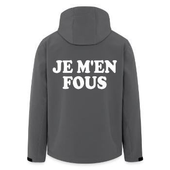 je men fou - Recycelte Männer Softshell-Jacke von Stanley/Stella - Anthrazit - Hinten - AI Model Male 185 light (185cm)
