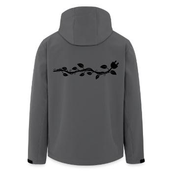 Garland, der in einem Plug endet. - Recycelte Männer Softshell-Jacke von Stanley/Stella - Anthrazit - Hinten - AI Model Male 185 light (185cm)