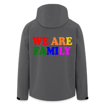 We are family lgbt - Recycelte Männer Softshell-Jacke von Stanley/Stella - Anthrazit - Hinten - AI Model Male 185 light (185cm)