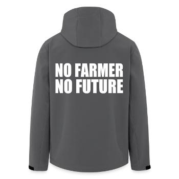 no farmer no future - Recycelte Männer Softshell-Jacke von Stanley/Stella - Anthrazit - Hinten - AI Model Male 185 light (185cm)