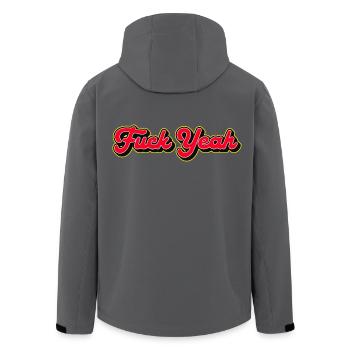 Verdammt ja, 3D Red Script - Recycelte Männer Softshell-Jacke von Stanley/Stella - Anthrazit - Hinten - AI Model Male 185 light (185cm)