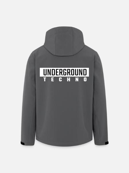 Underground Techno - Veste softshell homme en polyester recyclé Stanley/Stella - charbon