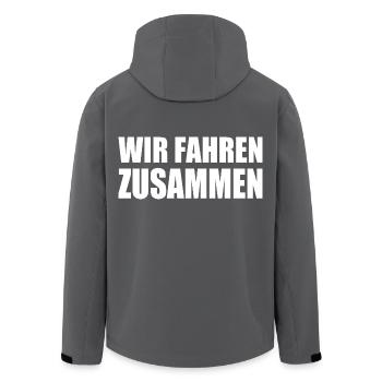 wir fahren zusammen - Recycelte Männer Softshell-Jacke von Stanley/Stella - Anthrazit - Hinten - AI Model Male 185 light (185cm)