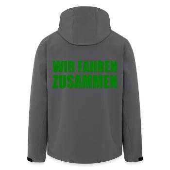 wir fahren zusammen - Recycelte Männer Softshell-Jacke von Stanley/Stella - Anthrazit - Hinten - AI Model Male 185 light (185cm)