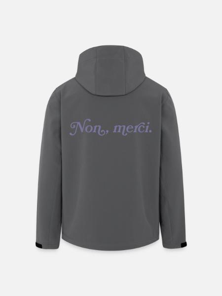 Non, merci – French Minimalism - Men’s Recycled Softshell Jacket by Stanley/Stella - anthracite
