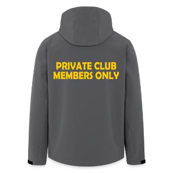 private club members only - Recycelte Männer Softshell-Jacke von Stanley/Stella - Anthrazit - Hinten - AI Model Male 185 light (185cm)
