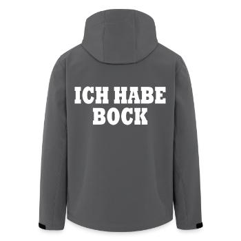 Ich habe bock - Recycelte Männer Softshell-Jacke von Stanley/Stella - Anthrazit - Hinten - AI Model Male 185 light (185cm)