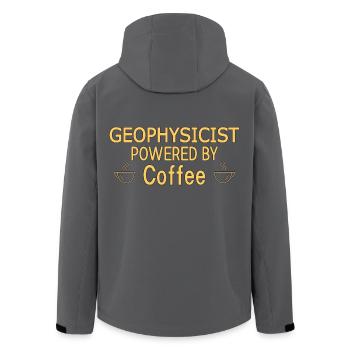 Geophysicist Powered By Coffee Geophysics - Recycelte Männer Softshell-Jacke von Stanley/Stella - Anthrazit - Hinten - AI Model Male 185 light (185cm)