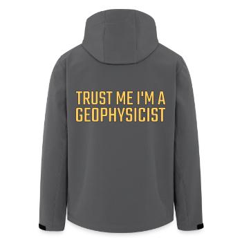 Geophysicist Trust Me Geophysics - Recycelte Männer Softshell-Jacke von Stanley/Stella - Anthrazit - Hinten - AI Model Male 185 light (185cm)
