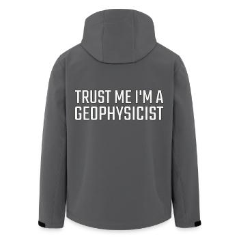 Geophysicist Trust Me Geophysics - Recycelte Männer Softshell-Jacke von Stanley/Stella - Anthrazit - Hinten - AI Model Male 185 light (185cm)