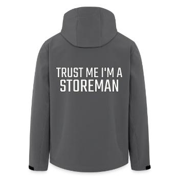 Storeman Trust Me - Recycelte Männer Softshell-Jacke von Stanley/Stella - Anthrazit - Hinten - AI Model Male 185 light (185cm)