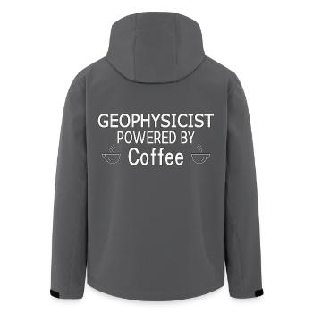 Geophysicist Powered By Coffee Geophysics - Recycelte Männer Softshell-Jacke von Stanley/Stella - Anthrazit - Hinten - AI Model Male 185 light (185cm)