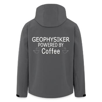 Geophysiker Powered By Coffee Geophysik - Recycelte Männer Softshell-Jacke von Stanley/Stella - Anthrazit - Hinten - AI Model Male 185 light (185cm)