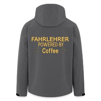 Fahrlehrer Powered By Coffee Fahrschule - Recycelte Männer Softshell-Jacke von Stanley/Stella - Anthrazit - Hinten - AI Model Male 185 light (185cm)