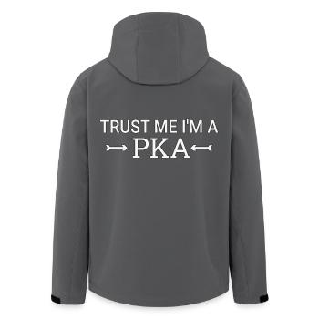 PKA Trust Me Apotheke - Recycelte Männer Softshell-Jacke von Stanley/Stella - Anthrazit - Hinten - AI Model Male 185 light (185cm)
