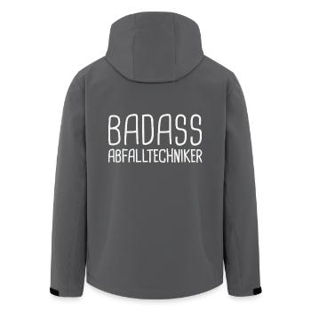 Abfalltechniker Badass - Recycelte Männer Softshell-Jacke von Stanley/Stella - Anthrazit - Hinten - AI Model Male 185 light (185cm)