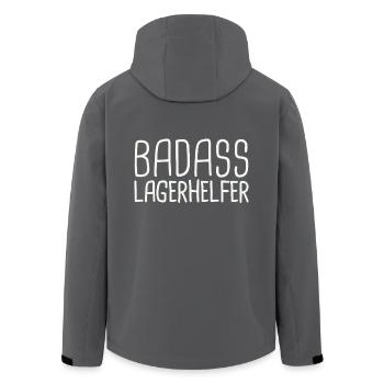 Lagerhelfer Badass - Recycelte Männer Softshell-Jacke von Stanley/Stella - Anthrazit - Hinten - AI Model Male 185 light (185cm)