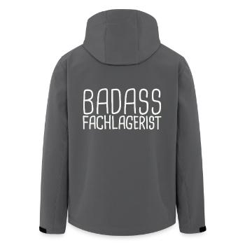 Fachlagerist Badass - Recycelte Männer Softshell-Jacke von Stanley/Stella - Anthrazit - Hinten - AI Model Male 185 light (185cm)