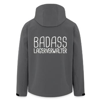 Lagerverwalter Badass - Recycelte Männer Softshell-Jacke von Stanley/Stella - Anthrazit - Hinten - AI Model Male 185 light (185cm)