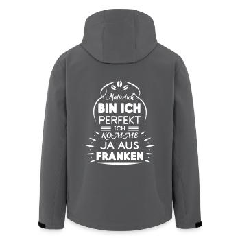 Ich komme aus Franken - Recycelte Männer Softshell-Jacke von Stanley/Stella - Anthrazit - Hinten - AI Model Male 185 light (185cm)