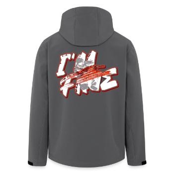 Ich bin ein Paintballer, der den Treffer wegwischt - Recycelte Männer Softshell-Jacke von Stanley/Stella - Anthrazit - Hinten - AI Model Male 185 light (185cm)
