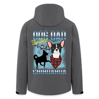 Chihuahua Herrchen - The Best Dog Dad - Recycelte Männer Softshell-Jacke von Stanley/Stella - Anthrazit - Hinten - AI Model Male 185 light (185cm)