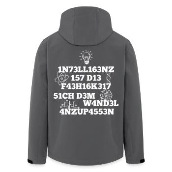 Intelligenz - Recycelte Männer Softshell-Jacke von Stanley/Stella - Anthrazit - Hinten - AI Model Male 185 light (185cm)