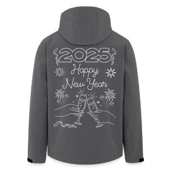 2025 Happy New Year - Recycelte Männer Softshell-Jacke von Stanley/Stella - Anthrazit - Hinten - AI Model Male 185 light (185cm)