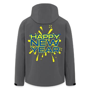 Happy New Year - Recycelte Männer Softshell-Jacke von Stanley/Stella - Anthrazit - Hinten - AI Model Male 185 light (185cm)