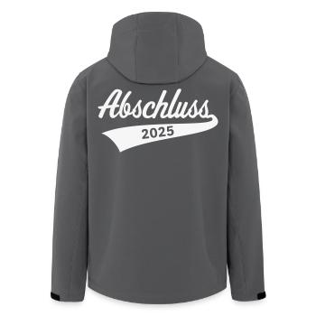 Abschluss 2025 (Schulabschluss / White) - Recycelte Männer Softshell-Jacke von Stanley/Stella - Anthrazit - Hinten - AI Model Male 185 light (185cm)