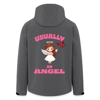 Angel or Devil - Recycelte Männer Softshell-Jacke von Stanley/Stella - Anthrazit - Hinten - AI Model Male 185 light (185cm)
