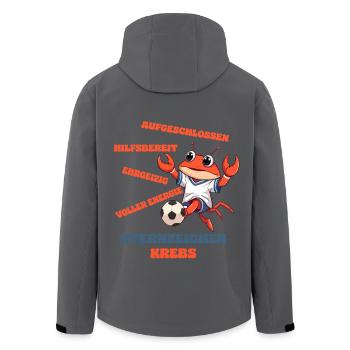 Fußball Sternzeichen Krebs Fußballer Eigenschaften - Recycelte Männer Softshell-Jacke von Stanley/Stella - Anthrazit - Hinten - AI Model Male 185 light (185cm)