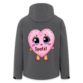 Oktober Volksfest Spatzl Lebkuchenherz Freundin - Recycelte Männer Softshell-Jacke von Stanley/Stella - Anthrazit - Hinten - AI Model Male 185 light (185cm)
